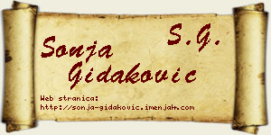 Sonja Gidaković vizit kartica